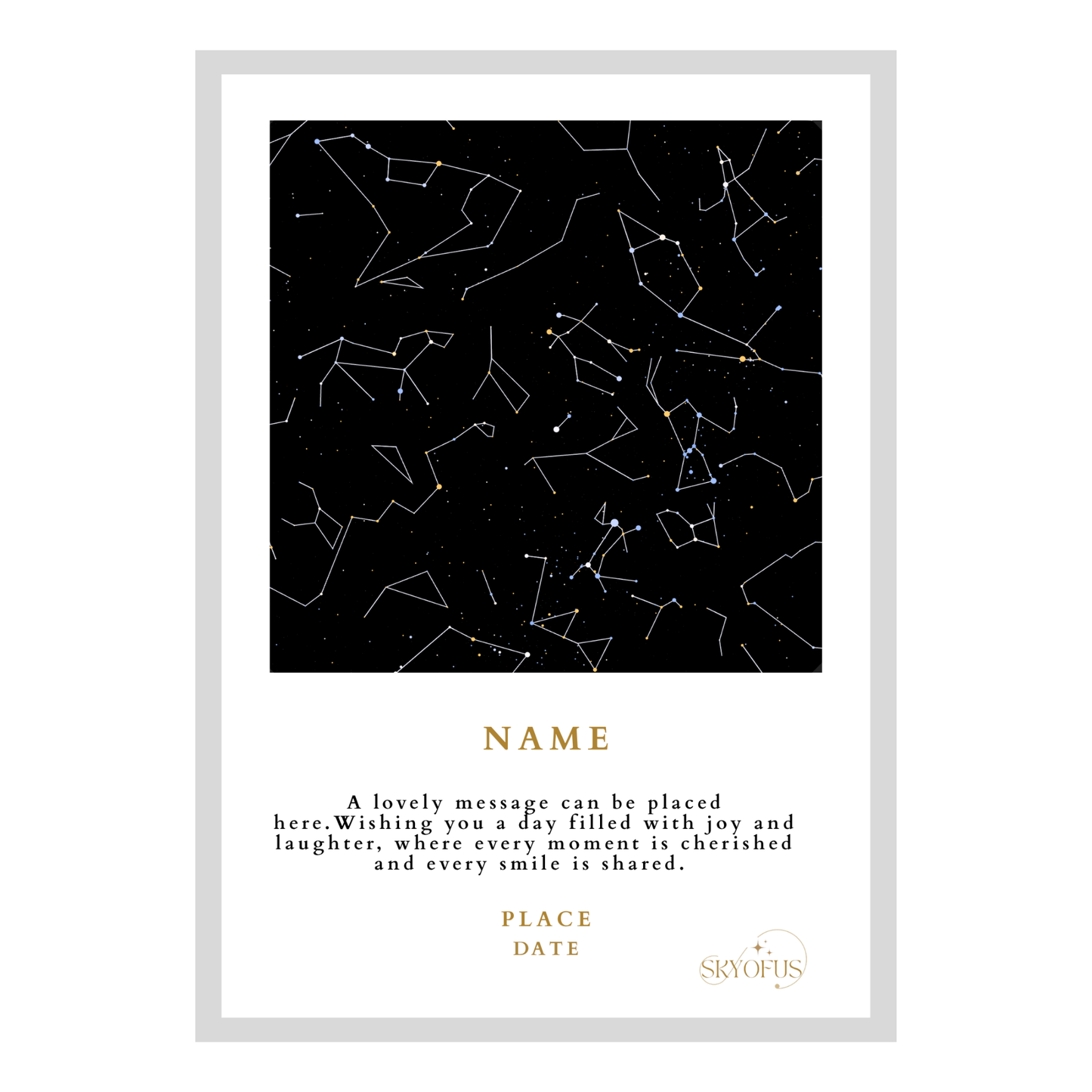 Custom Legendary Star Map Square