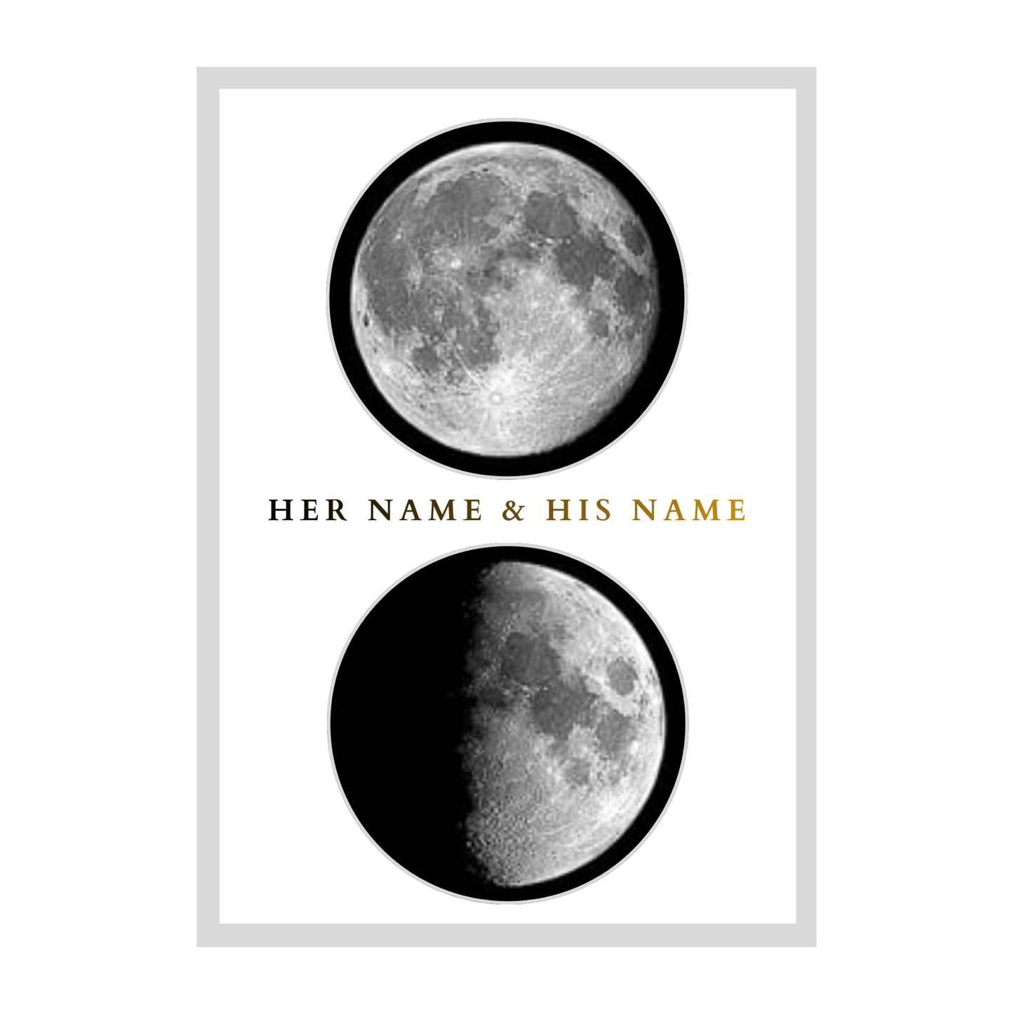 Custom Moon Phase Love Frame
