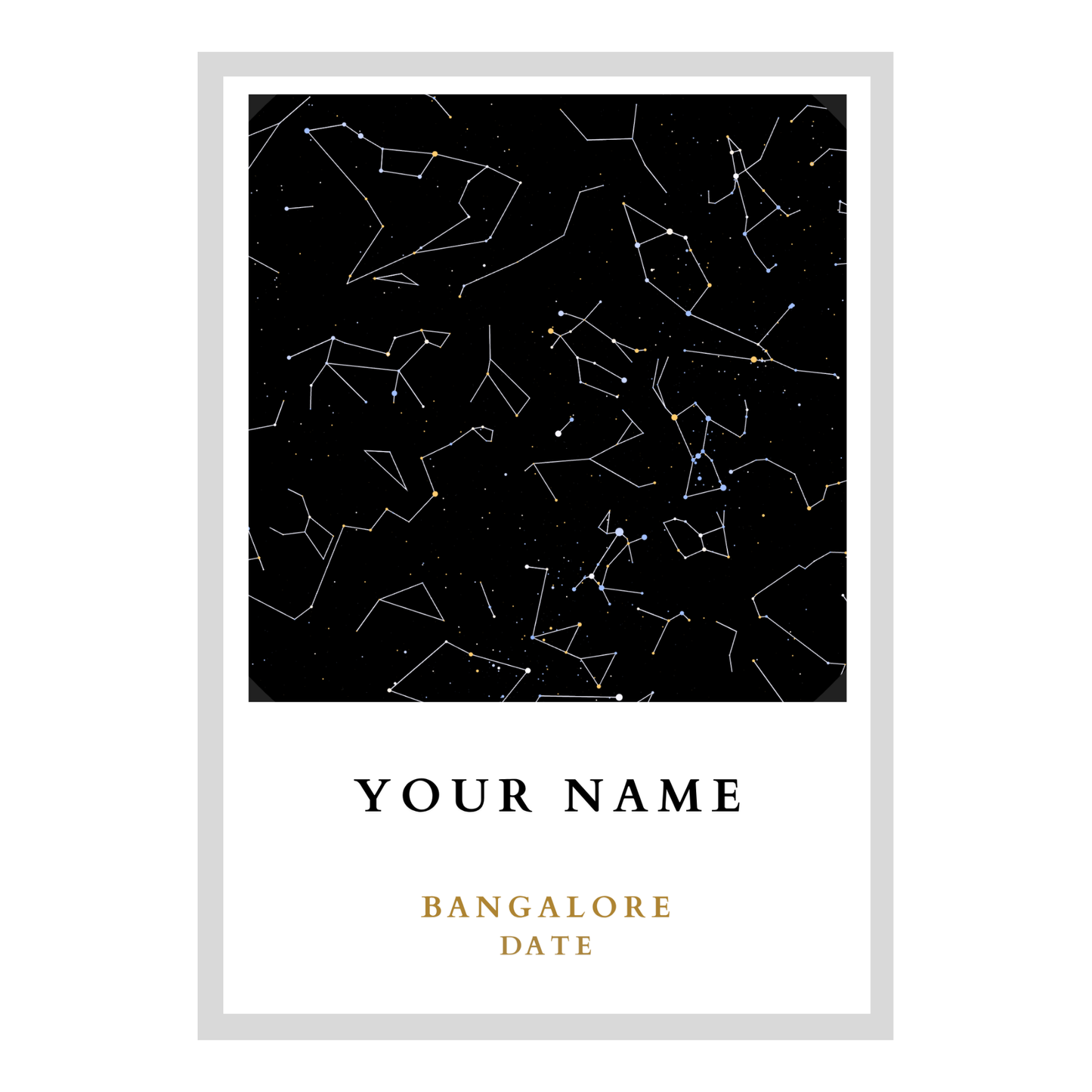 Custom Minimal Square Star Map