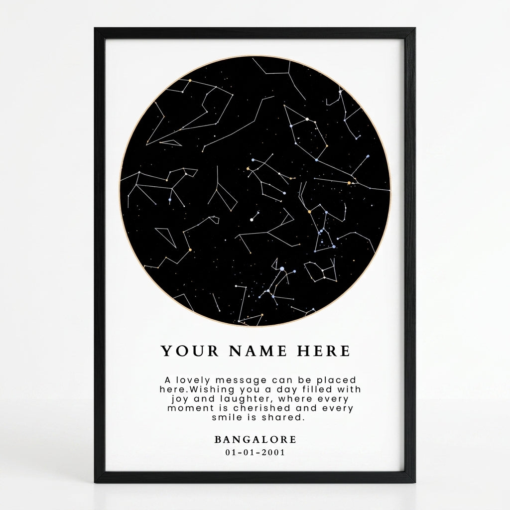 Custom Classic Star Map Round