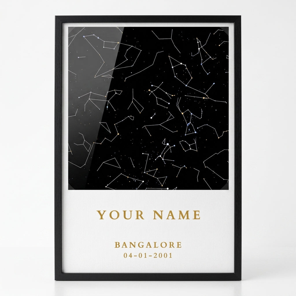Custom Minimal Square Star Map