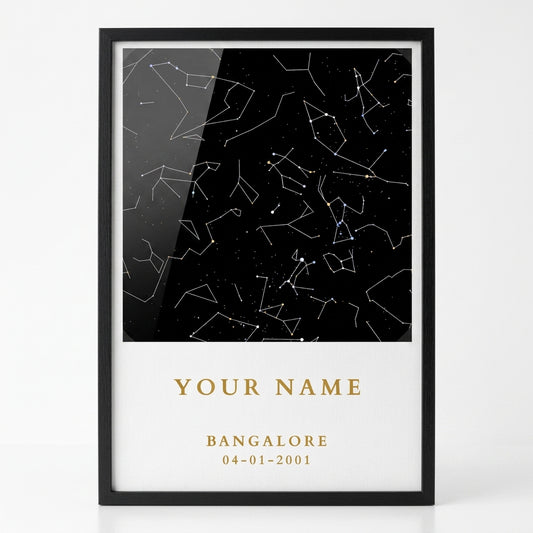 Custom Minimal Square Star Map