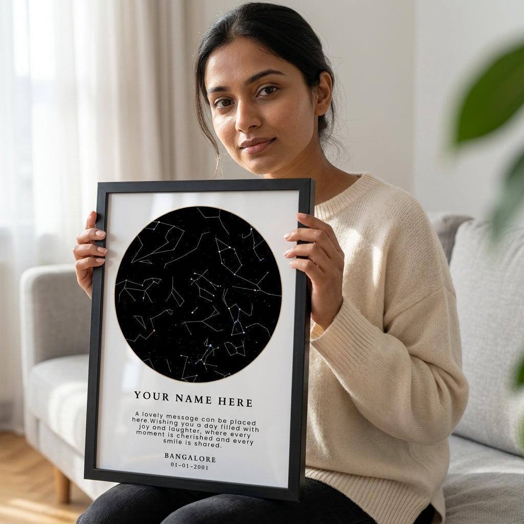 Custom Classic Star Map Round