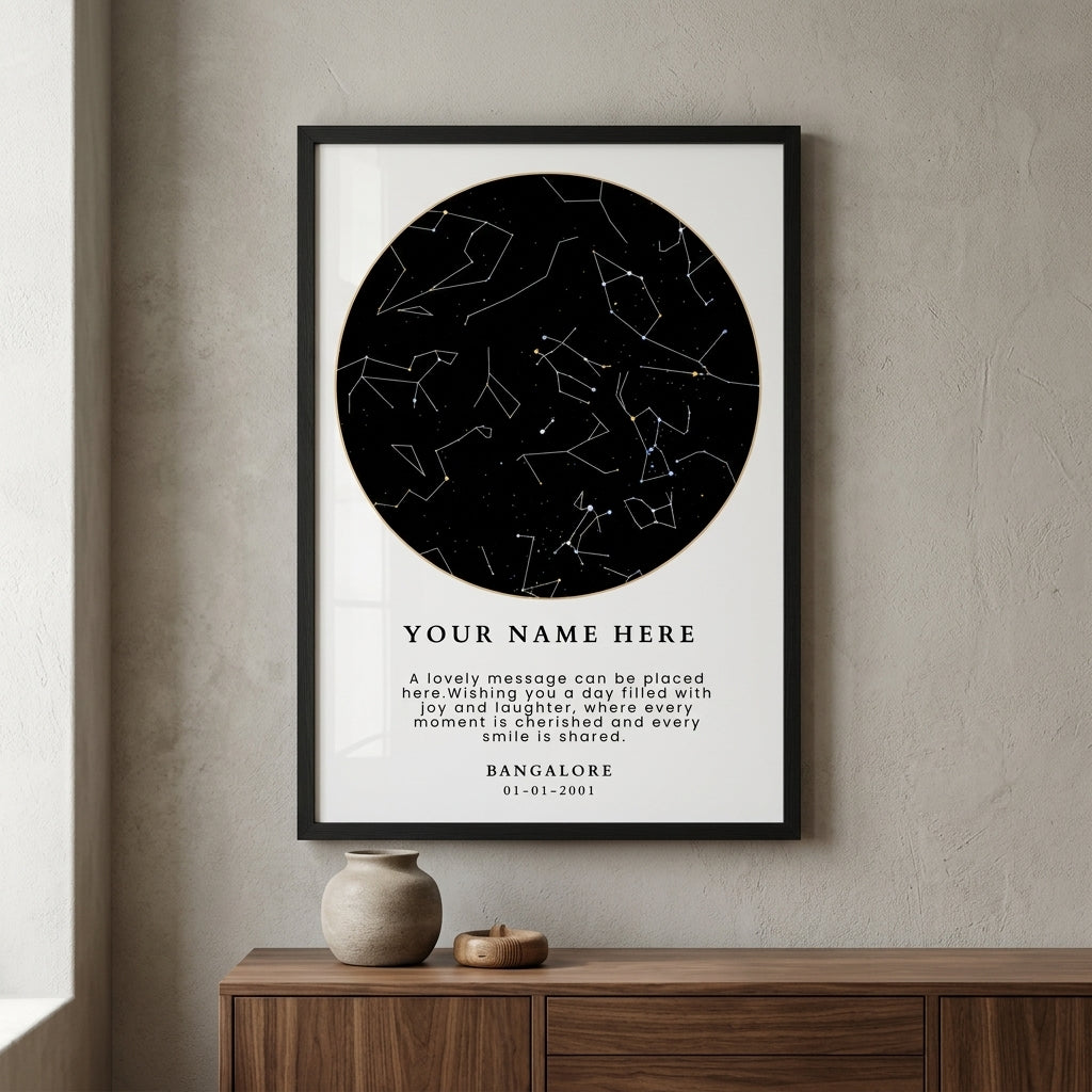 Custom Classic Star Map Round