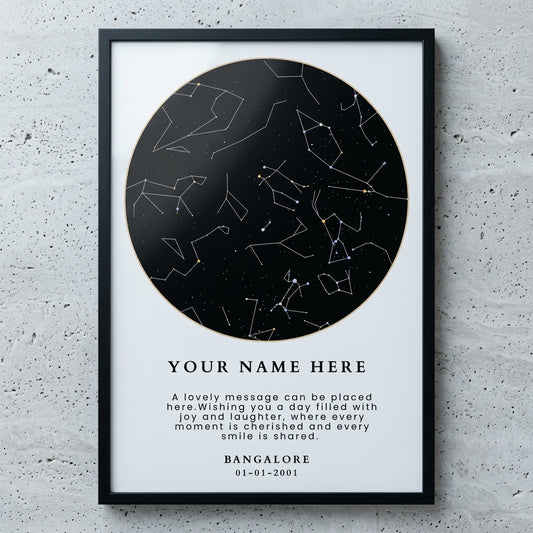 Custom Classic Star Map Round