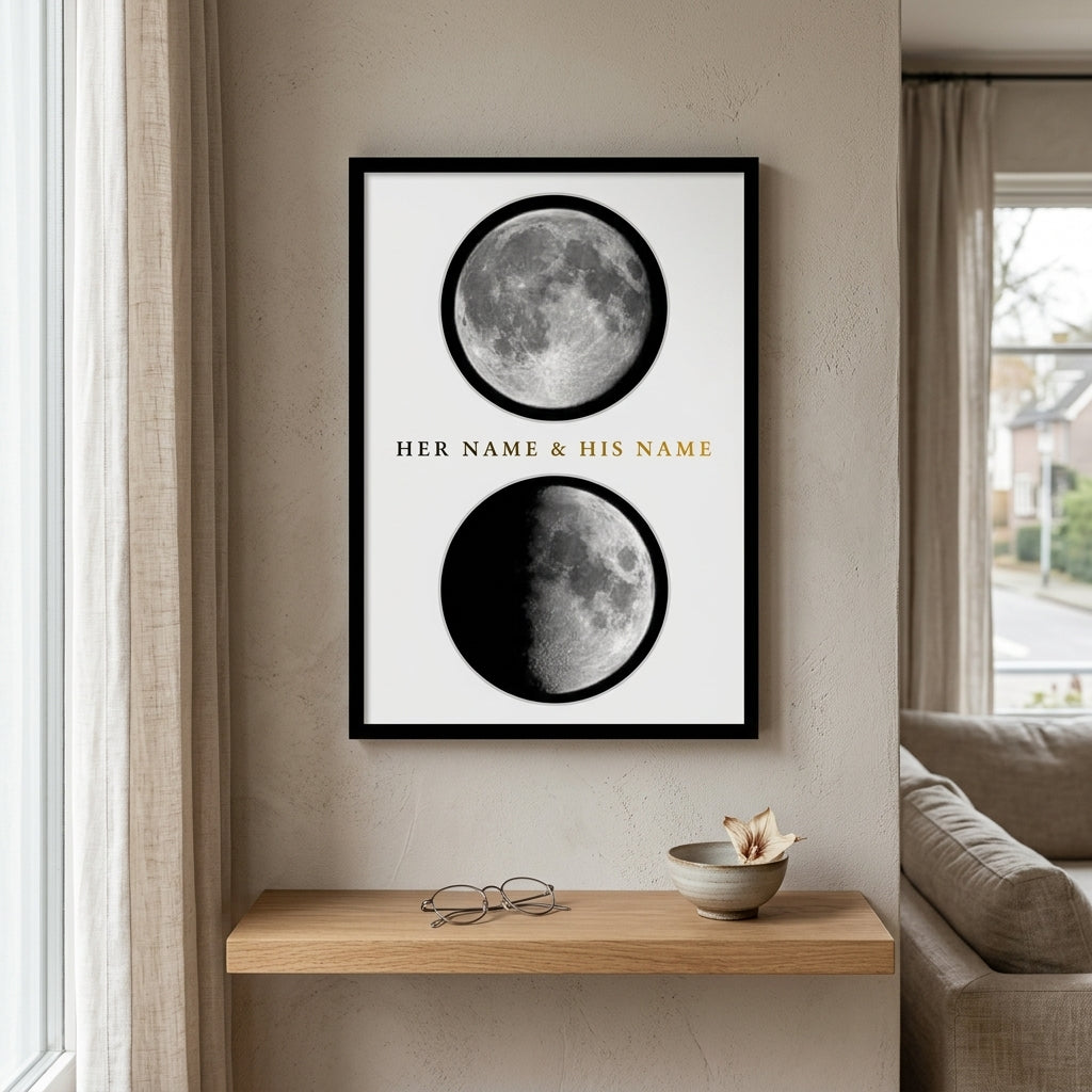 Custom Moon Phase Love Frame
