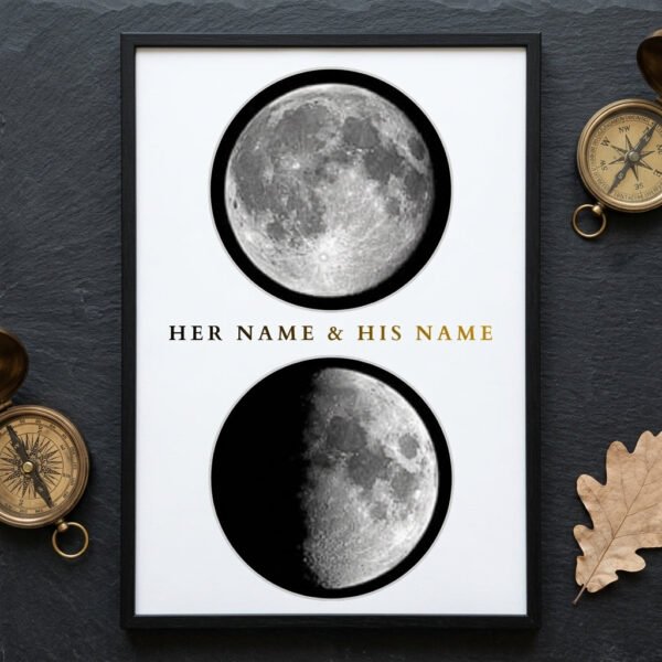 Custom Moon Phase Love Frame