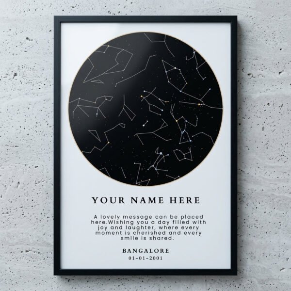 Custom Classic Star Map Round